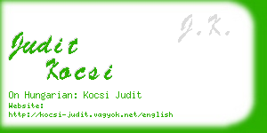 judit kocsi business card